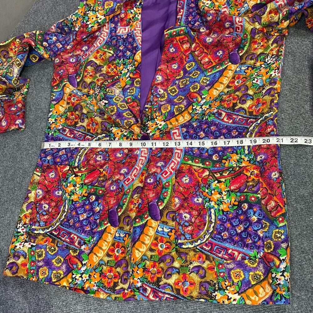 Vintage Diane Von Furstenberg Women’s 10 100% Silk Bohemian Floral Patchwork - Picture 9 of 13